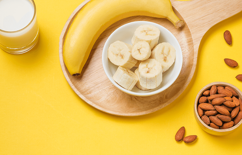 Bananas and almonds