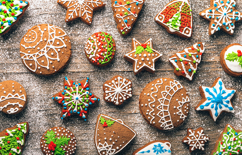 Christmasy gingerbread cookies